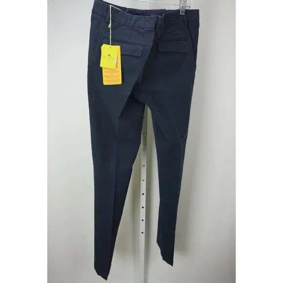 Etro Milano Blue Plaid 100% Cotton Dress Pants Sz 46 NEW
